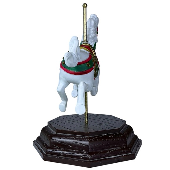Carousel Horse Vintage Fine Porcelain  Christmas Figurine Teleflora Collectible - Picture 6 of 16